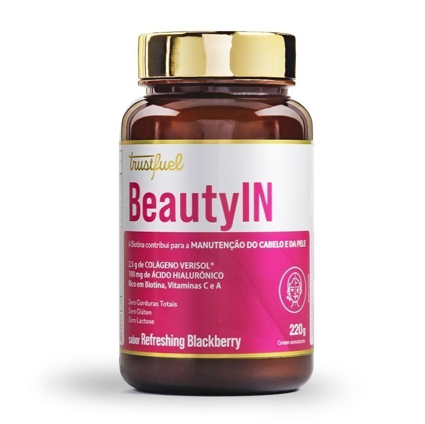 BEAUTY IN - COLÁGENO VERISOL + ÁCIDO HIALURÔNICO  + BIOTINA - CABELO E PELE