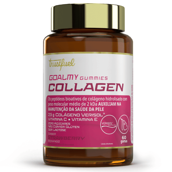 GOALMY GUMMIES COLLAGEN - STRAWBERRY - COLÁGENO VERISOL + VIT. C e E - 60 gomas