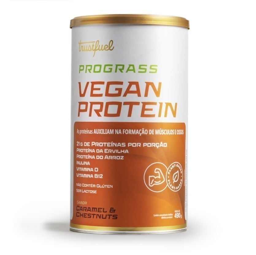 PROGRASS VEGAN PROTEIN - CARAMEL & CHESTNUTS - 490G