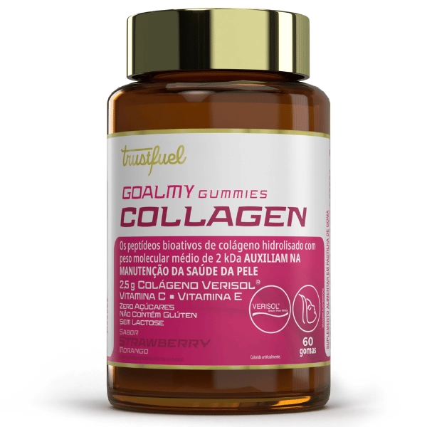 GOALMY GUMMIES COLLAGEN - STRAWBERRY - COLÁGENO VERISOL + VIT. C e E - 60 gomas